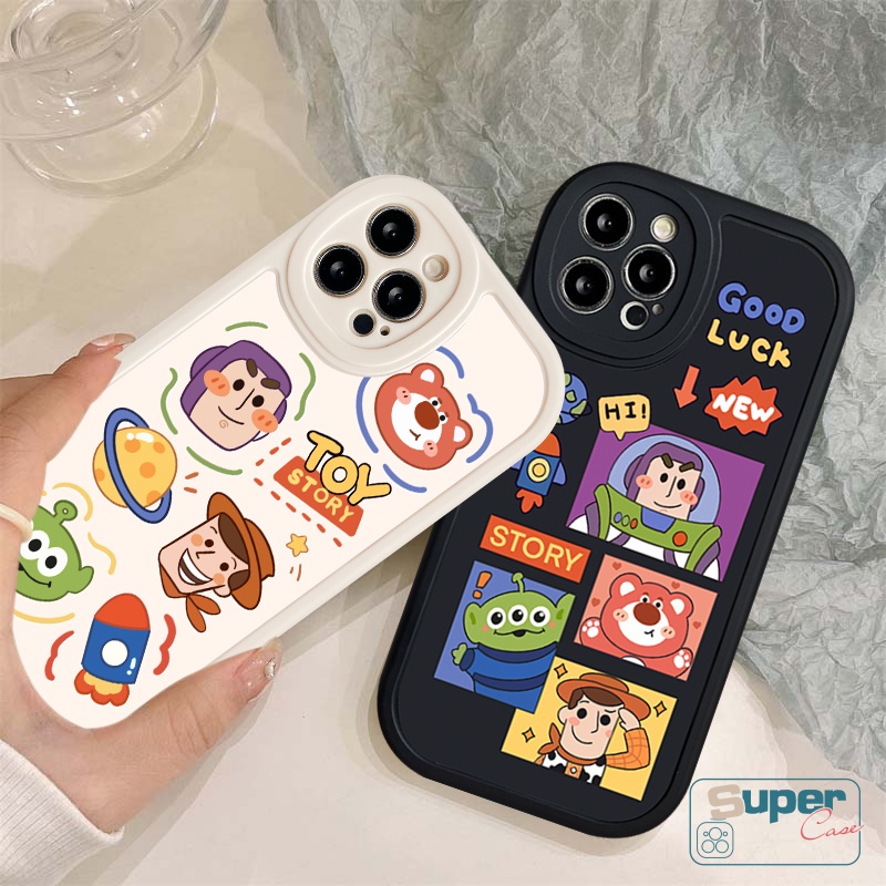 IPHONE Casing Cover Ponsel Toy Story Kartun Lucu Kompatibel Untuk Iphone11 12 13 14 Pro MAX XR 6 6s 78 Plus X XS MAX SE 2020sarung Belakang TPU Lembut