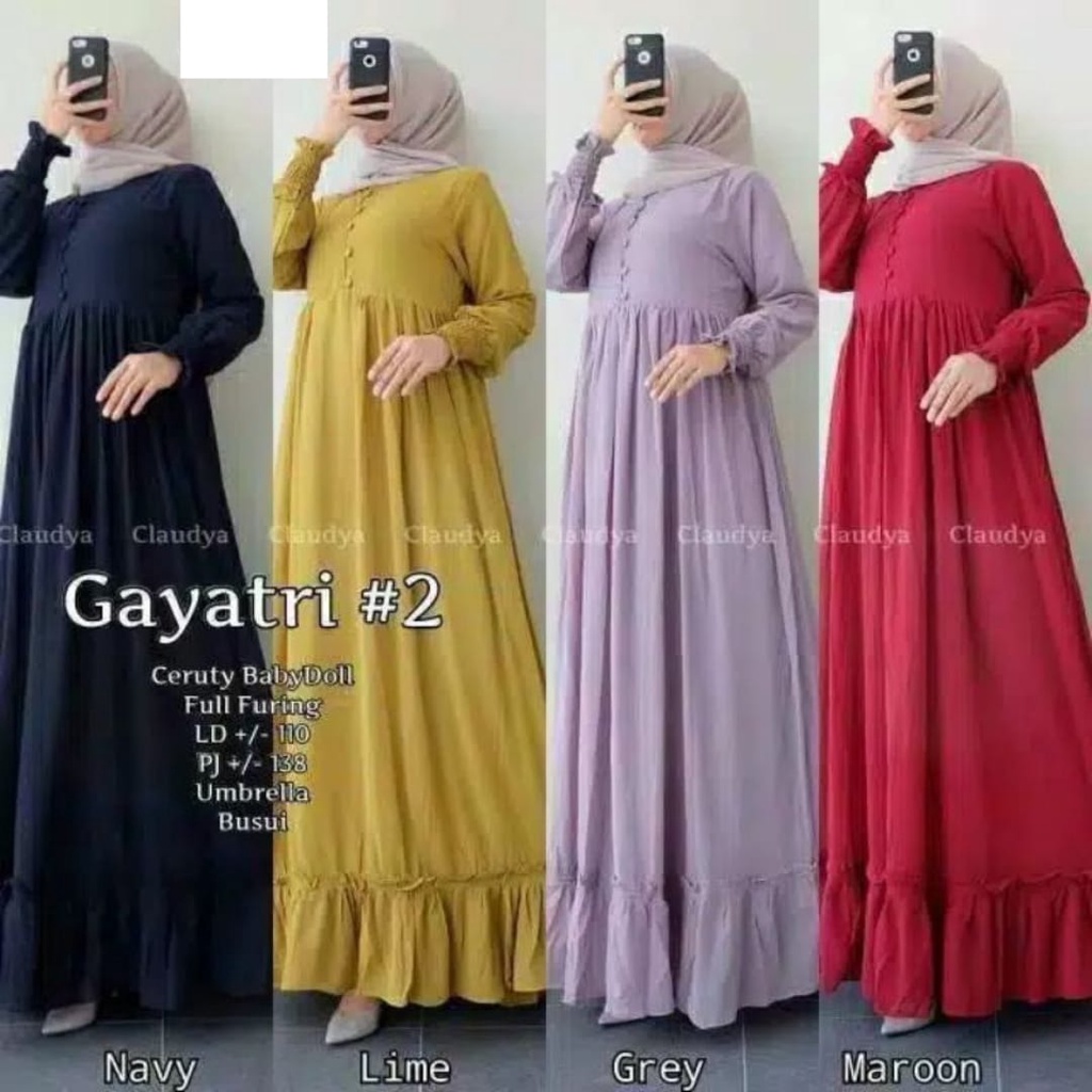 (AMD) GAMIS RUFFLE LIFIA DAILY BUSUI WANITA DRESS CERUTI