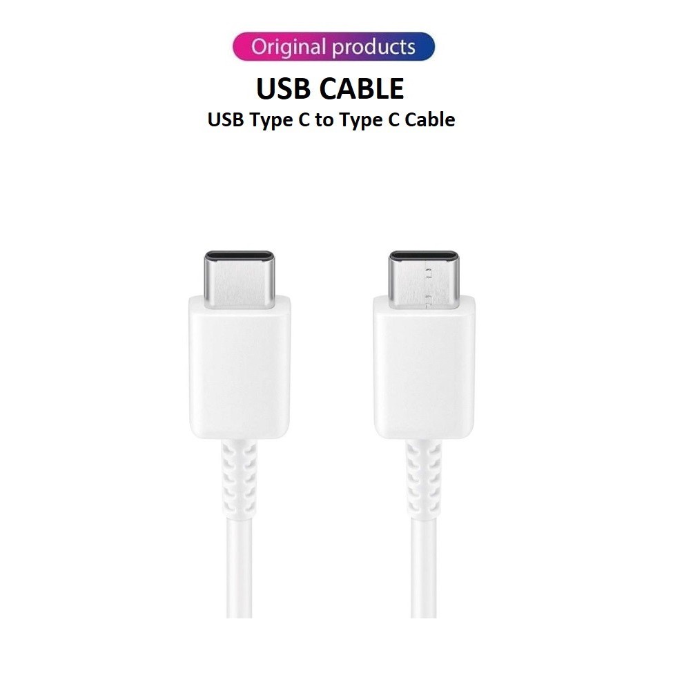 Kabel Data Samsung Type C To Type C Galaxy Note 10 Note 10+ Original 100% Fast Charging 3A USB Type-C to Type-C