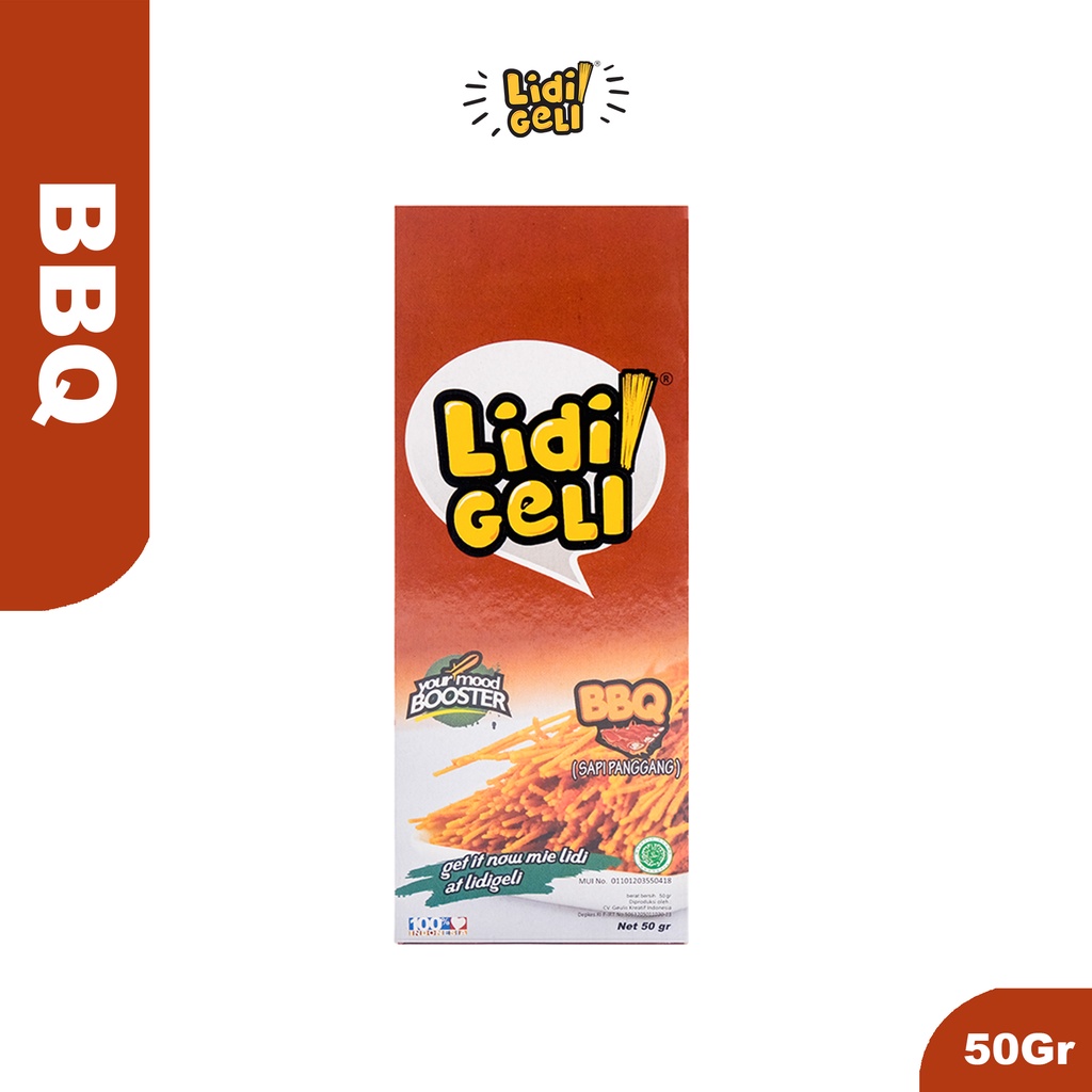 Lidi Geli - Mie Lidi Rasa Barbeque 50gr