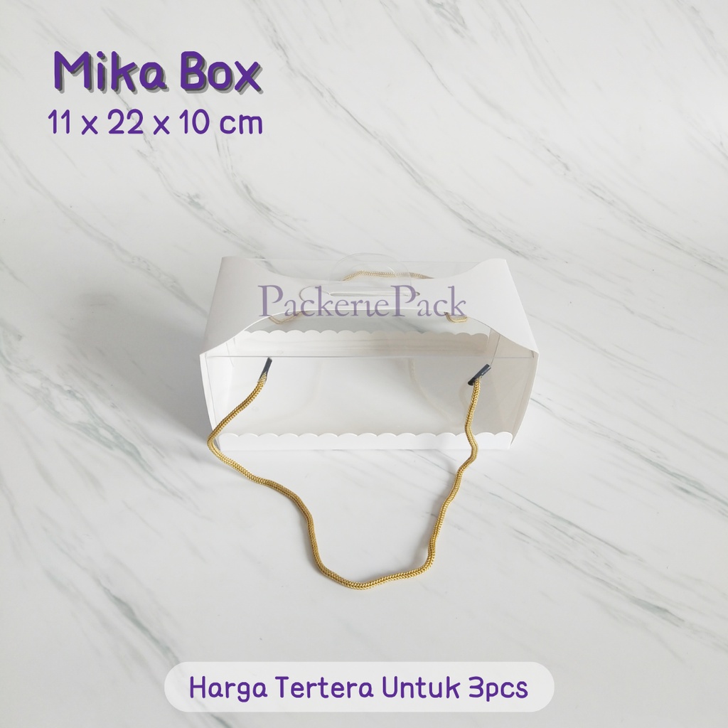 

(3 PCS) BOX MIKA HANDLE TALI 11 x 22 x 10 CM