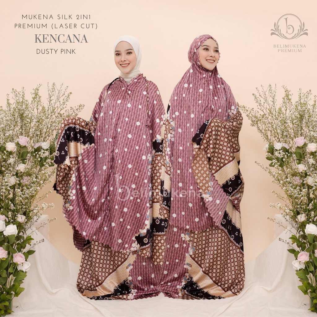 Mukena Dewasa Silk 2in1 Premium Laser Cut Kencana