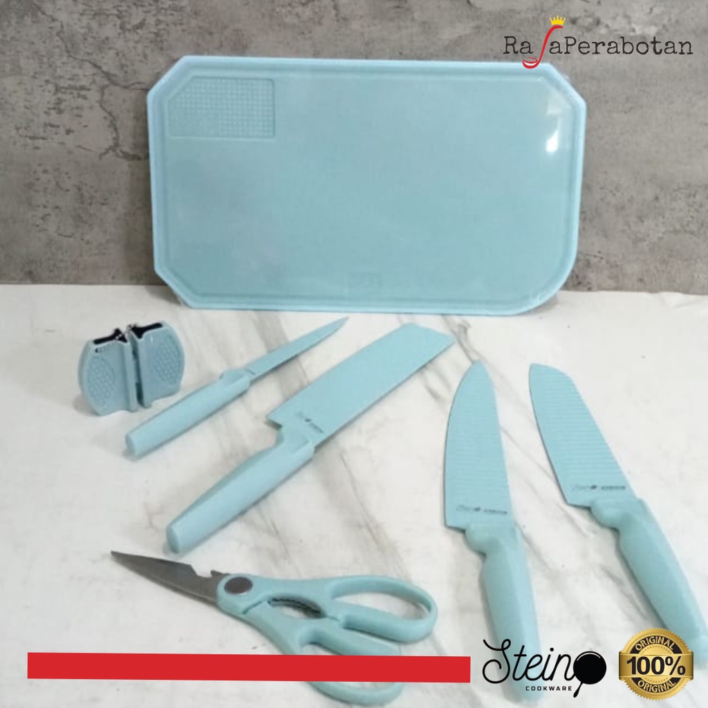 Jual Stein Steincookware Neo Blade Knife Set Knives Pisau Biru Talenan