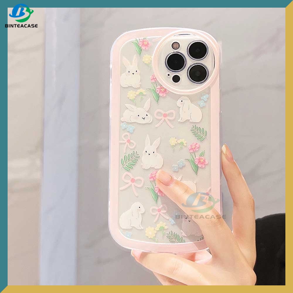 Casing TPU VIVO Y33S Y21T Y21S Y33S Y11 Y12 Y15 Y17 Y12S Y12A Y15S Y15S Y20S Y19 Y91C Y50 Y1 S Motif Kelinci Lucu