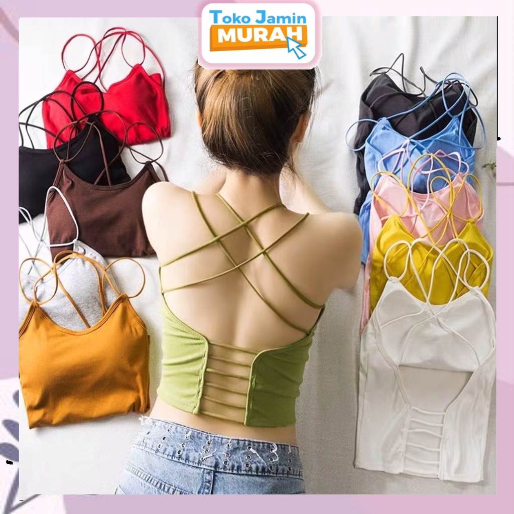 TJM BR278 Tanktop Bra Pakaian Dalam Bra Wanita Tanpa Kawat Thanktop Tali Kecil Thank Top Bra Singlet