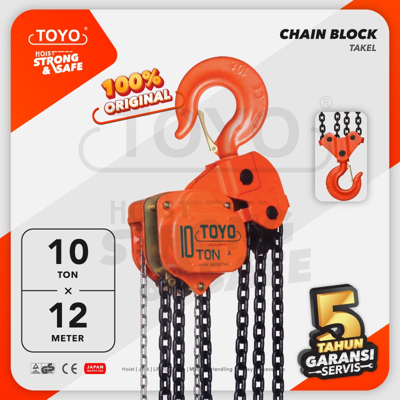 TOYO Chain Block / Takel 10 Ton x 12 Meter