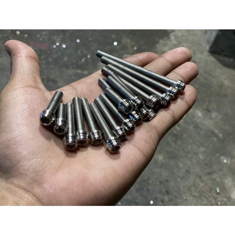 Baut L calter bak kopling magnet CB GL MP TIGER kanan kiri + tutup gear stainless handmade
