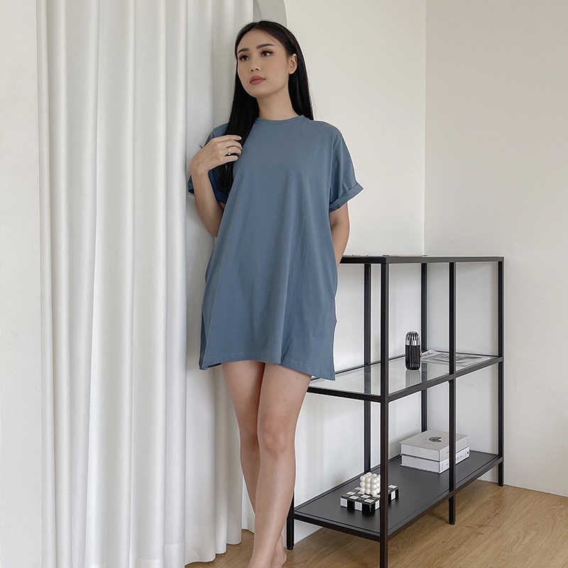 DeSecrettz DARCIE Baju Loungewear Cute Model Korea, Homewear Dress, Casual Dress, Dress Rumahan Model Rok, Bahan Katun, Lembut dan Adem Di Kulit, Bisa COD