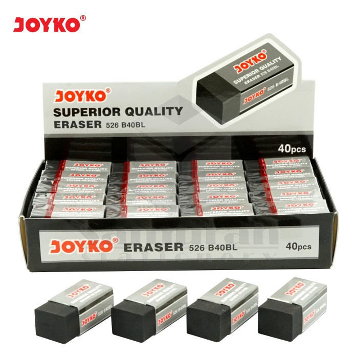 

Penghapus Pensil Joyko B-40 Kecil ( 40 Pcs ) B40BL Hitam / B40P Putih - Hitam