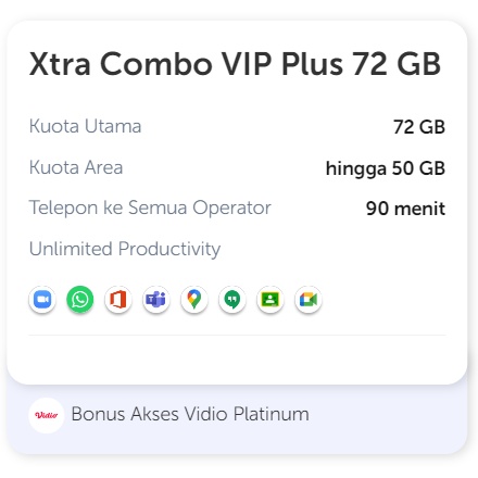XL XTRA COMBO BARU VIP & PLUS  35GB 70GB DATA INTERNET KUOTA PAKET 30 hari