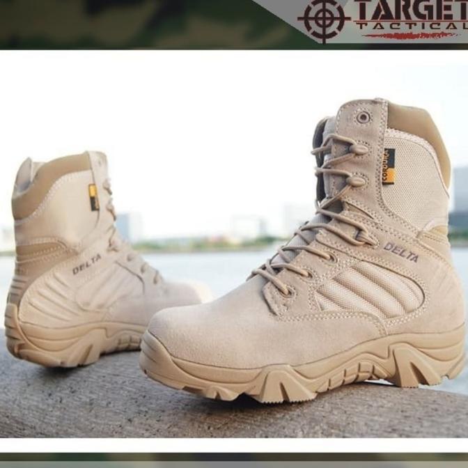 Sepatu Tactical Delta Hiking 8 Inch Import Usa Original - Krem