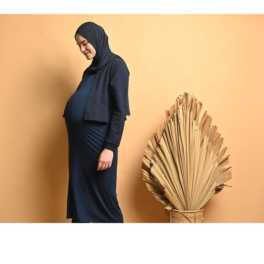 Mau Hemat--Norah Body fit Hijab Dress - Maternity Dress Baju hamil