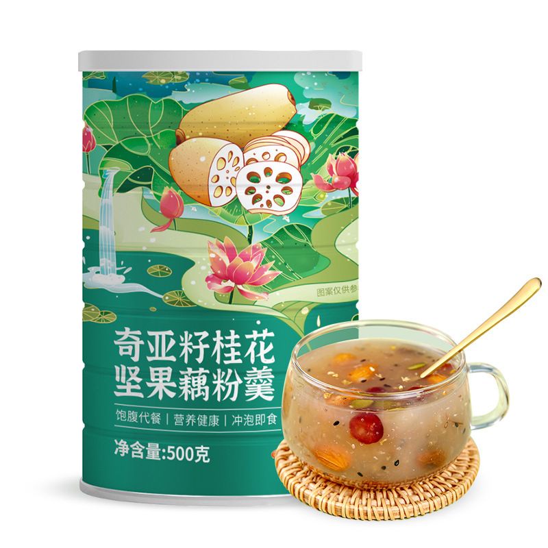 Osmanthus Nut Lotus Root Desert Power Meal/Serbuk Pati Akar