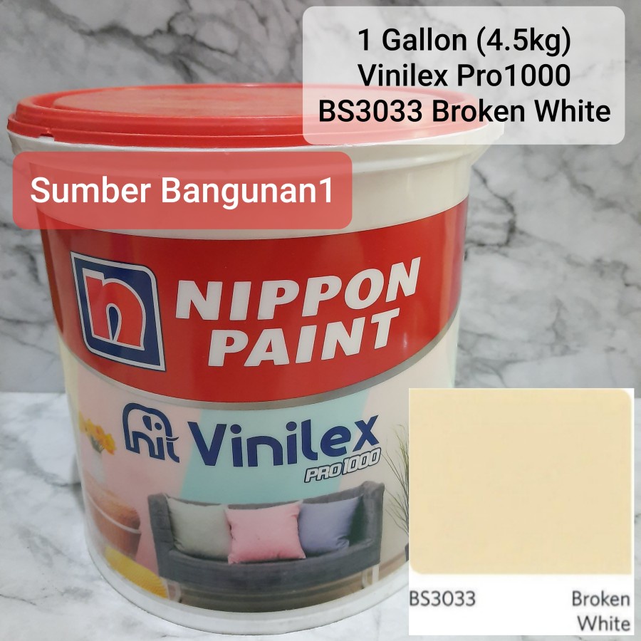 Vinilex Pro BS3033 Broken White cat tembok cream coklat muda [Untuk Instant/Same day] nippon