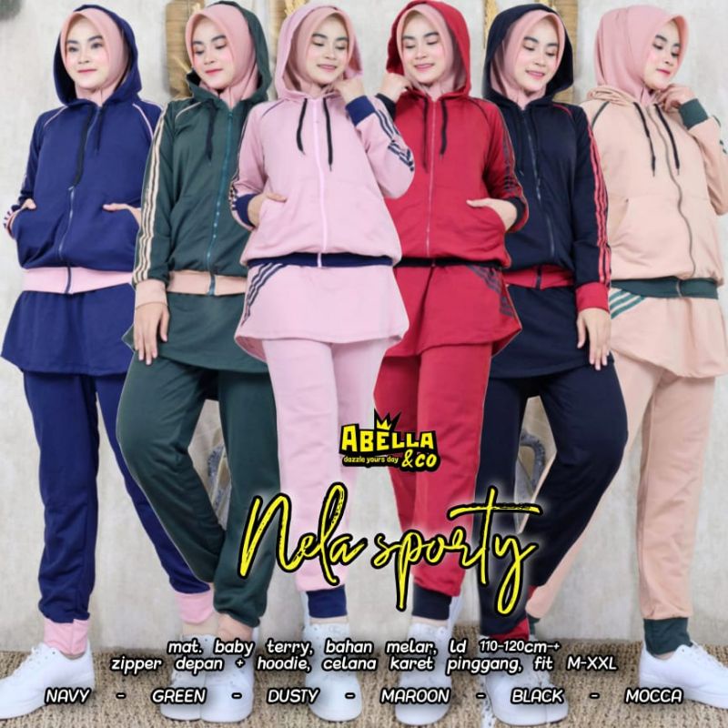 Setelan Baju Olah Raga Wanita Nella Sporty Recommended By Abella