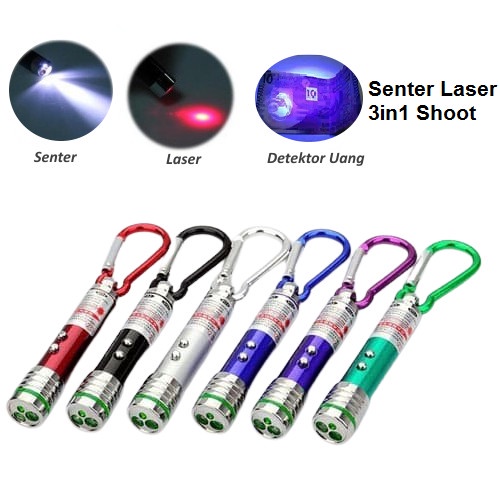 Senter Mini XPE COB Led Zoom Swat Police Light Recharge / Senter Mini Super Terang / Senter Mini Laser 3IN1 Gantungan