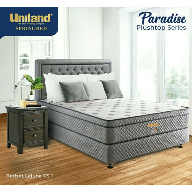 Uniland SPRINGBED UNILAND PARADISE PLUSHTOP LALUNA - FULL BEDSET