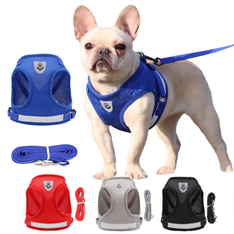 Tali Rompi Dada Reflektif Breathable Untuk Anjing Peliharaan