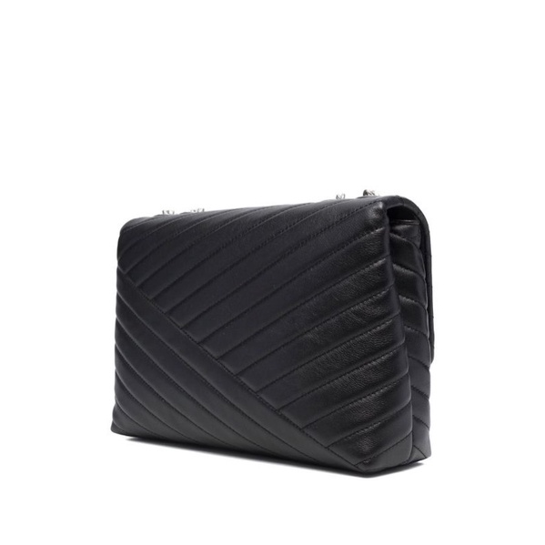 Tory Burch Kira Chevron Convertible Shoulder Bag ( Black )