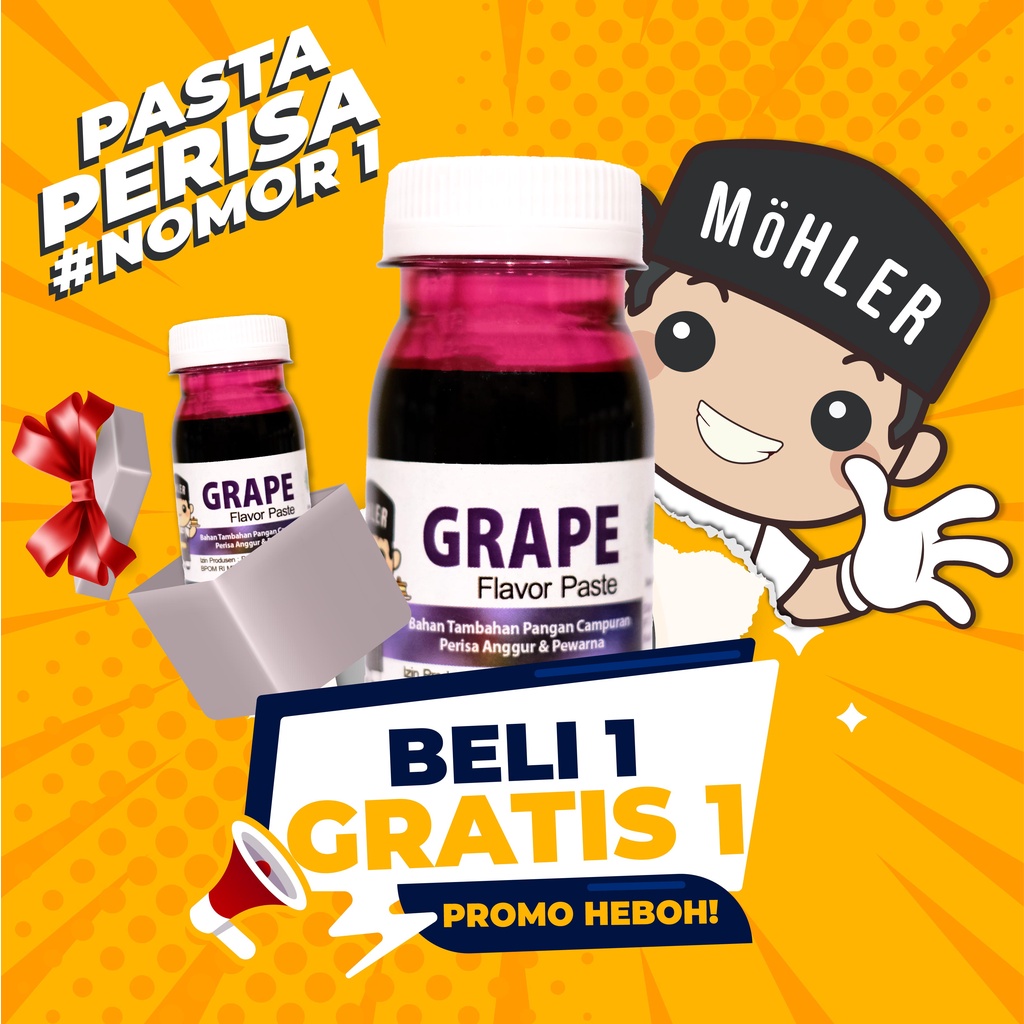 MOHLER Pasta perisa pewarna ANGGUR / GRAPE (KLIK KOMBO HEMAT UNTUK BELI 1 GRATIS 1)