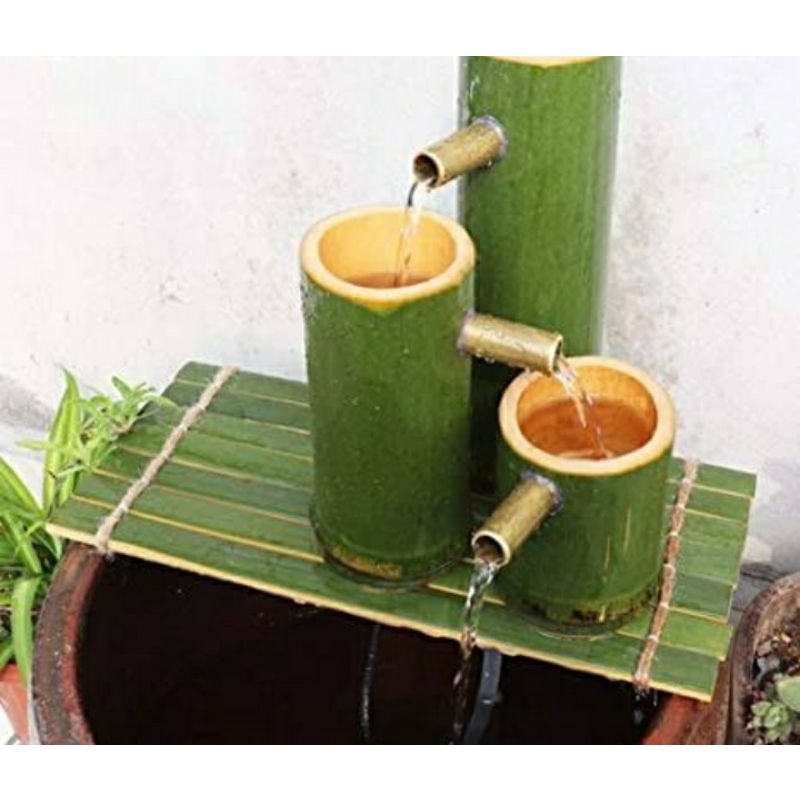 Pancuran air kolam dari bambu minimalis,pancuran air kolam terlaris