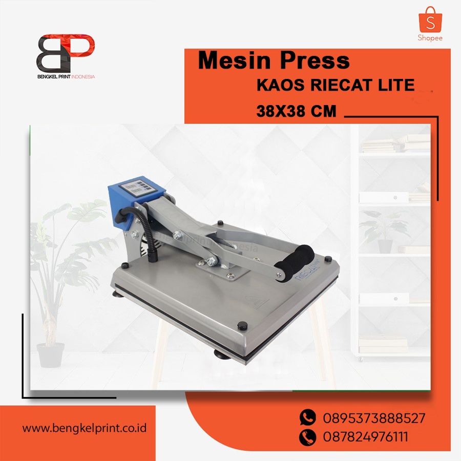 MESIN PRESS KAOS RIECAT LITE 38X38