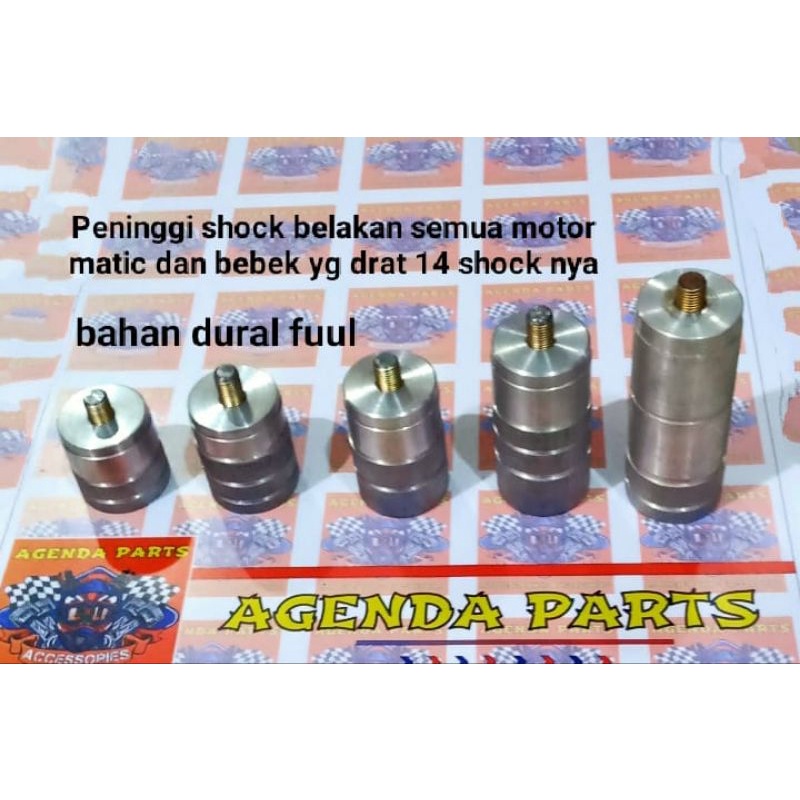 Peninggi shock belakan semua motor matic dan bebek yg drat 14 shock/bawaan ori nya- bahan dural full motif nanas