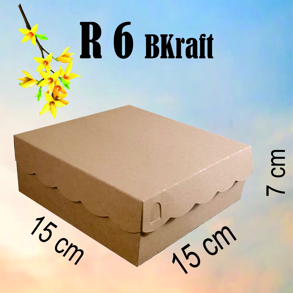

R6 isi 50 lbr Dus 15x15 BKraft /Hampers/Box/Suvenir/ KOTAK Kue Roti