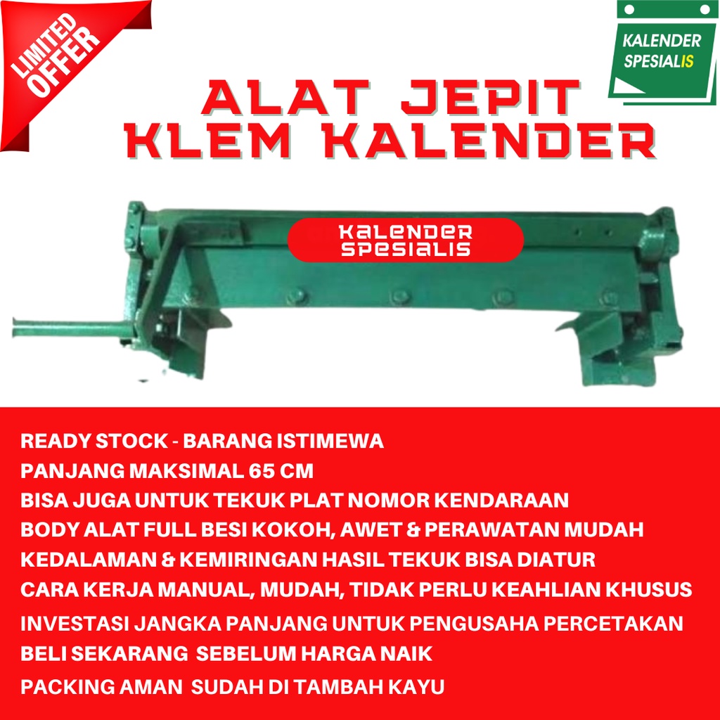 

Promo Mesin Klip Kalender/Mesin Jepit Kaleng Kalender/Alat Klem Kalender