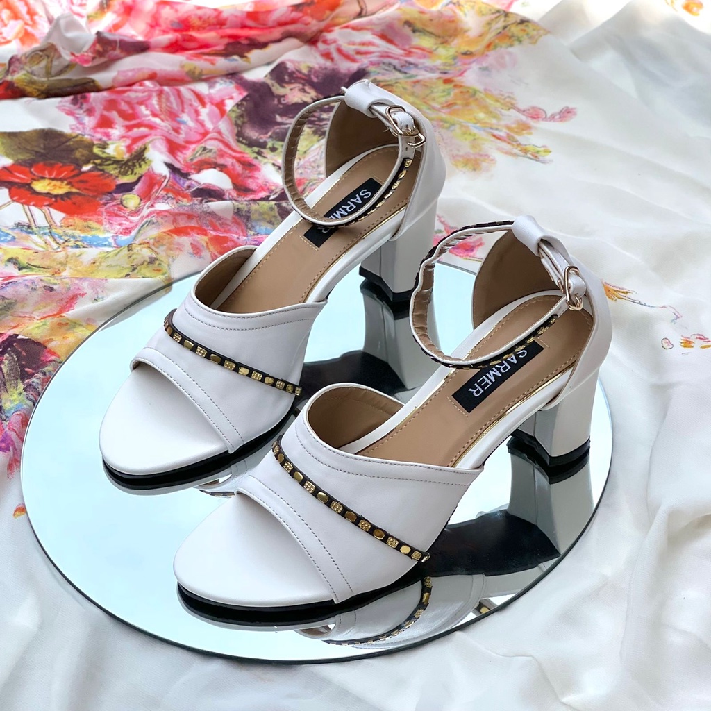 SARMER - JOANNA HEELS WHITE