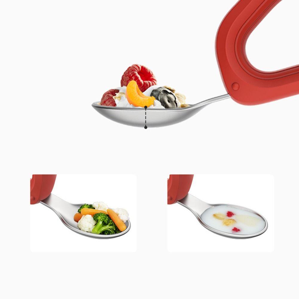 Solighter Anak Peralatan Makan Anak Sendok Garpu Makan Stainless Steel Makan Garpu Sendok Pendek Set