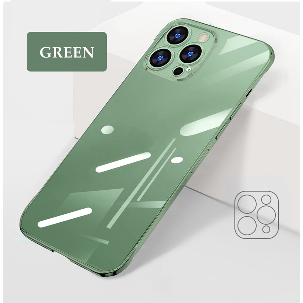 Hard Case PC Transparan Frameless Ultra Tipis Shockproof Cover iPhone 13 14 Pro MAX 12 11 Pro MAX XS MAX XR 14 Plus