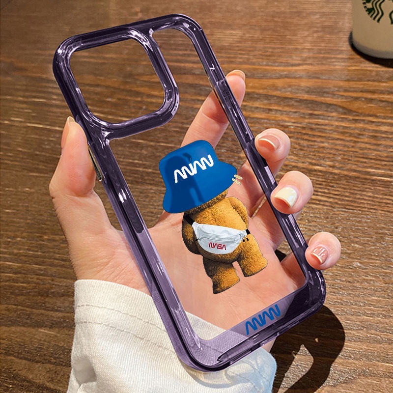 Casing IPhone 14 13 Pro MAX 12 11 Pro MAX XS MAX XR X 7plus 8 Plus Motif NASA Transparan Shockproof