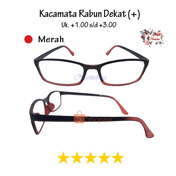 Kacamata Baca Plus Uk. +1.00 s/d +3.00 Frame Kotak kombinasi 2 warna Cocok Untuk Pria Wanita Kaca Mata Rabun Dekat NOCASE