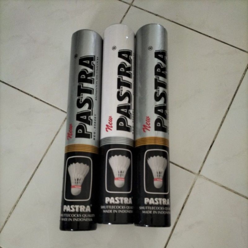 Shuttlecocks Badminton PASTRA Hitam Putih/PASTRA Silver 77 & 78