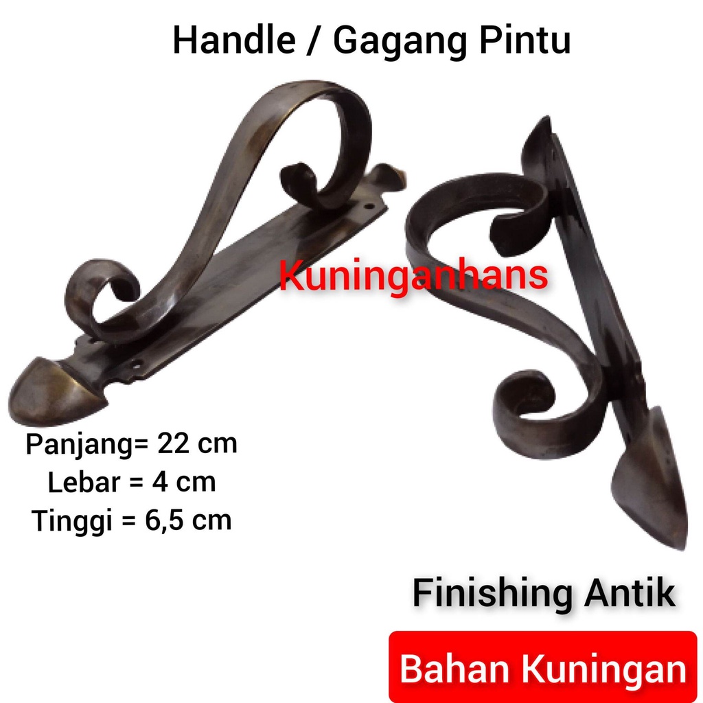 gagang pintu kuningan ukir antik handle pintu rumah mewah klasik