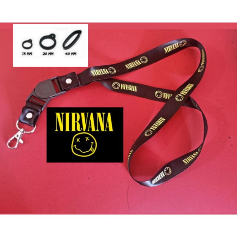 

Tali Lanyard NIRVANA BAND METAL | tali lanyard DISTRO | gantungan kunci name tag id card kartu nama / tali lanyard gantungan leher FREE ORING