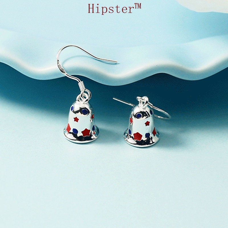 Anting Tusuk Sterling Silver 925 Model Lonceng Natal Untuk Wanita