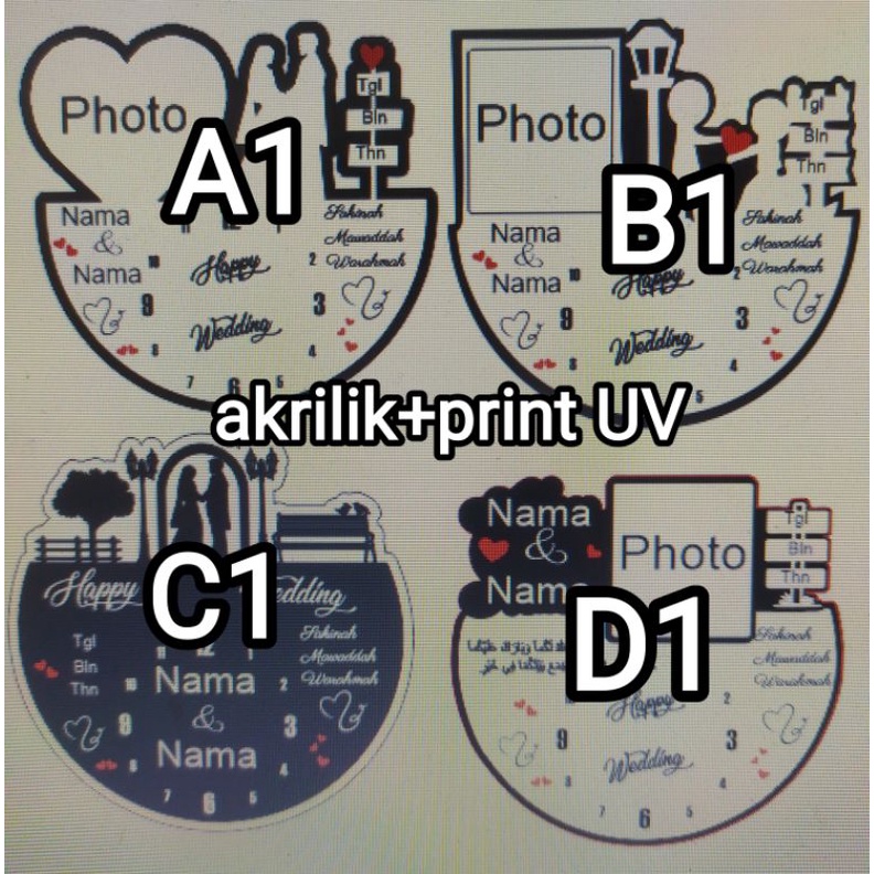 jam akrilik hadiah ulang tahun hadiah pernikahan hadiah wisuda kado ultah kado wedding kado wisuda k