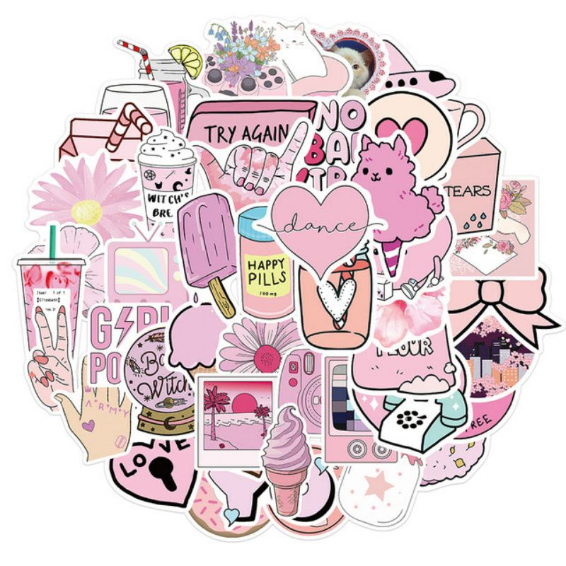 

STIKER PACK PINK STYLE 260041- STIKER AESTHETIC KEREN IMUT LAPTOP, AKSESORIS HP, ANTI AIR, MOTIF, HELM, TUMBLER, KOPER, KULKAS