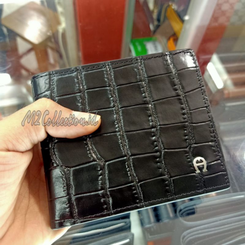 Dompet Ag*er Motif Croco Leather Dompet Lipat Kulit Asli Premium Quality