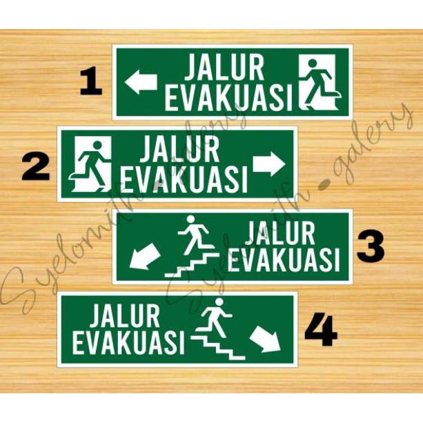 

TELAH HADIR STIKER JALUR EVAKUASI WATERPROOF/ STIKER EMERGENCY EXIT ★ 851