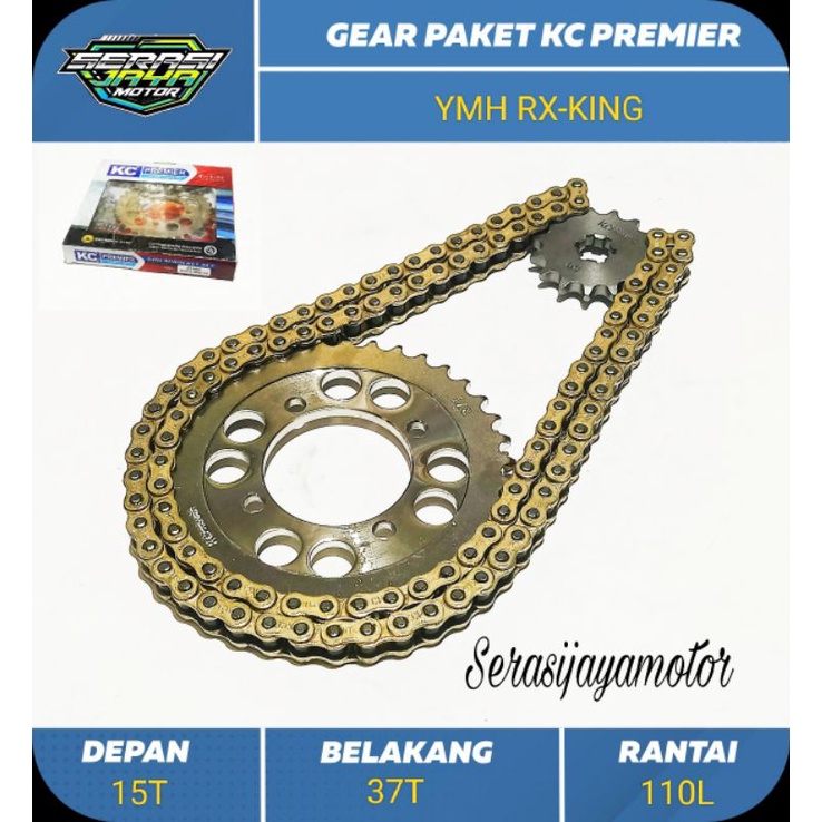 KCP GEAR PAKET RXK (428H-37T-15T-110L) / KC PREMIER GIR SET RXK 428H-37T-15T-110L