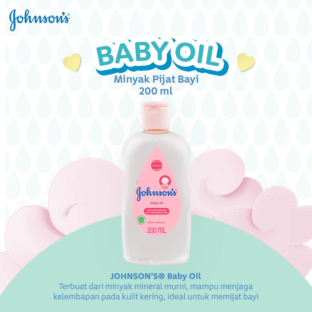 Johnson's Baby Oil 50ml, 125ml dan 200ml
