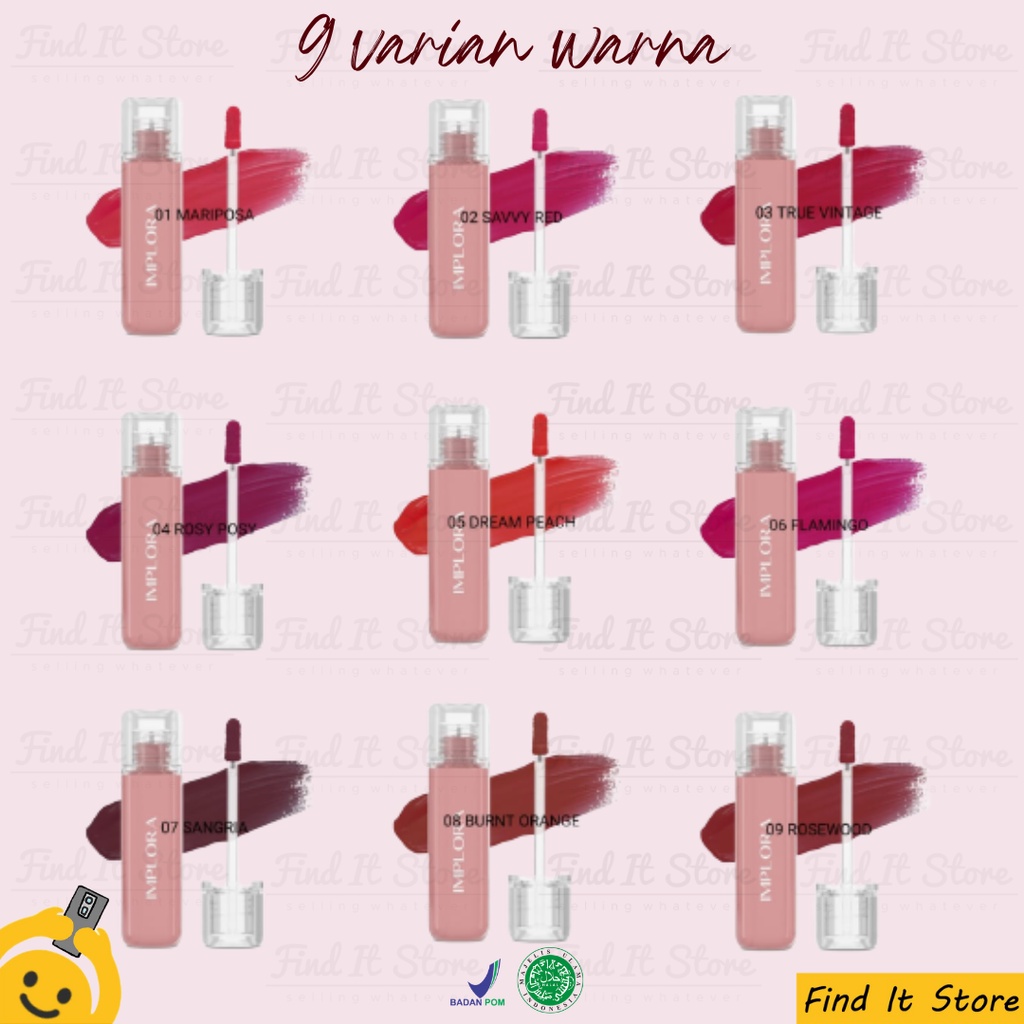 Implora Jelly Tint | Lip Tint | Lip Gloss | Jelly Liptint | BPOM Original