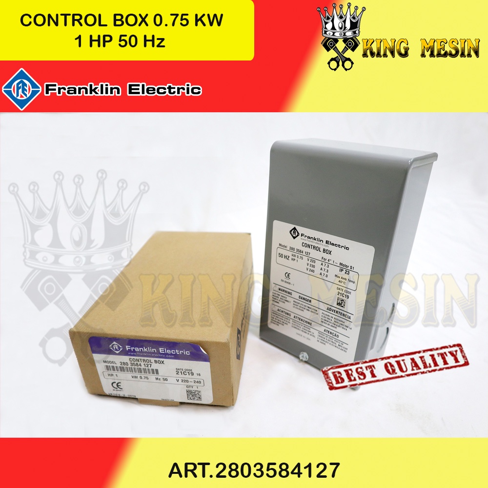 FRANKLIN CONTROL BOX 0.75 KW 1HP 1 PHASE