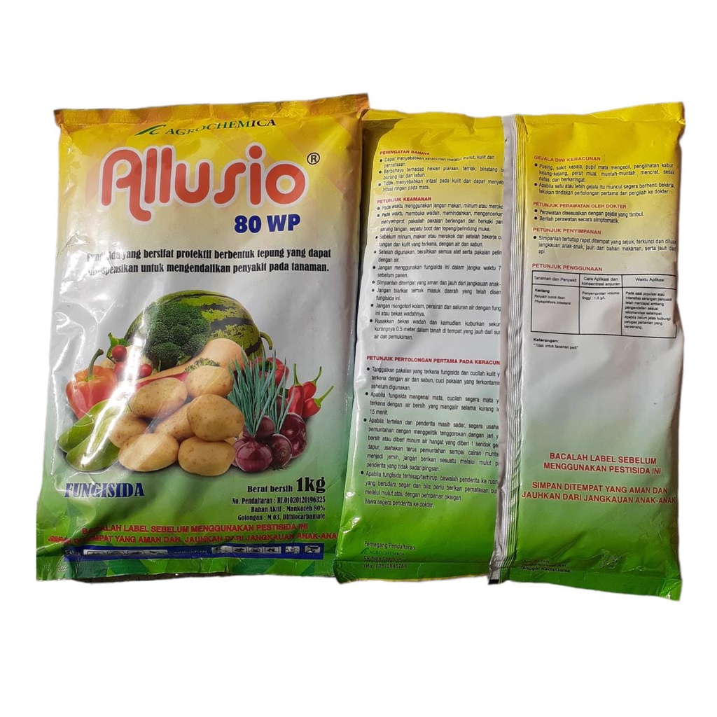 Fungsida Allusio 80WP Kemasan 1 Kg Bahan Aktif Mankozeb 80% Setara Dengan Dithane Agrochemica