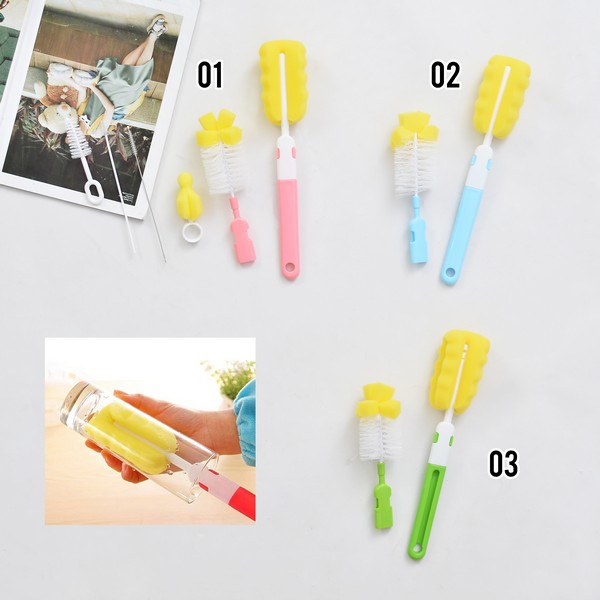 LID108 Bottle &amp; Brush Set 6in1 Sikat Sponge Pembersih Dot Botol Bayi Bottle Brush