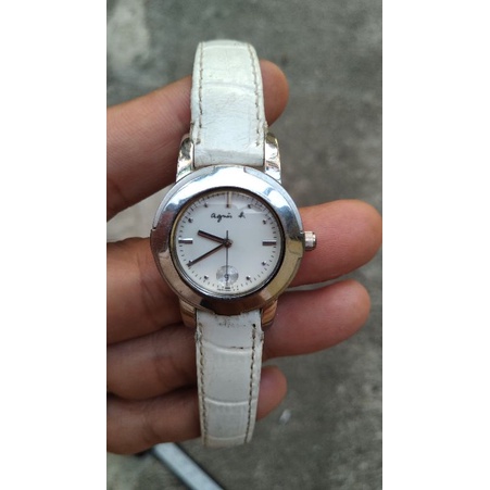 jam tangan agnes b by seiko cewek second bekas original quartz batrai