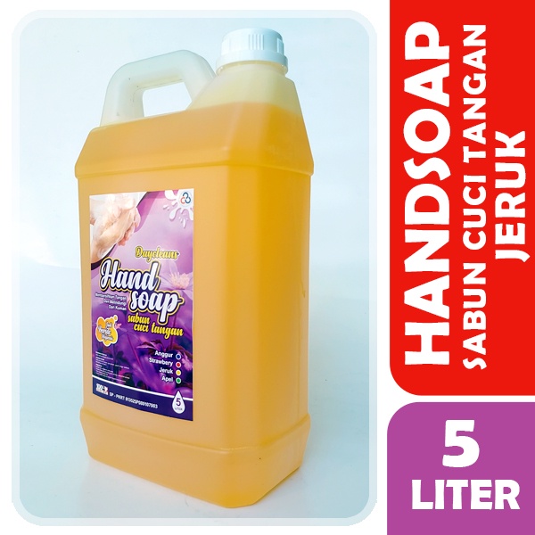 Handsoap 5 liter Hand wash atau Sabun Cuci Tangan Cair (STRAWBERRY - JERUK - APEL)